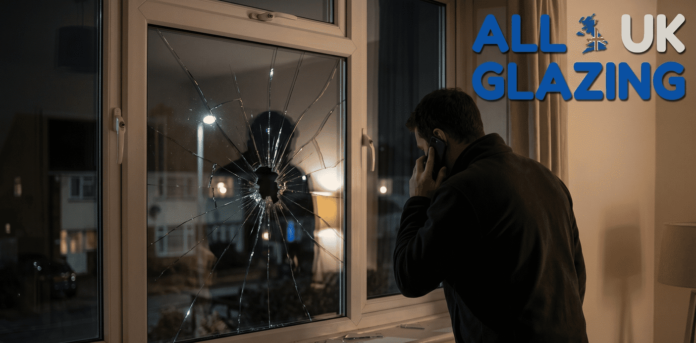 Window Is Broken at Night